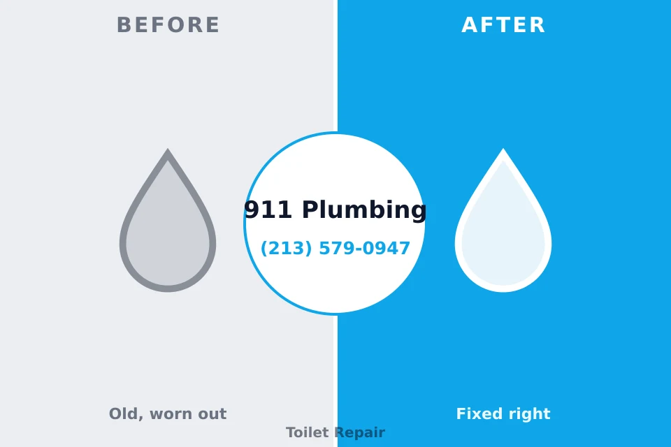 Before and after: plumbing company Oradell, NJ